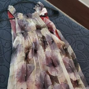 Halter ruffled bottom maxi dress